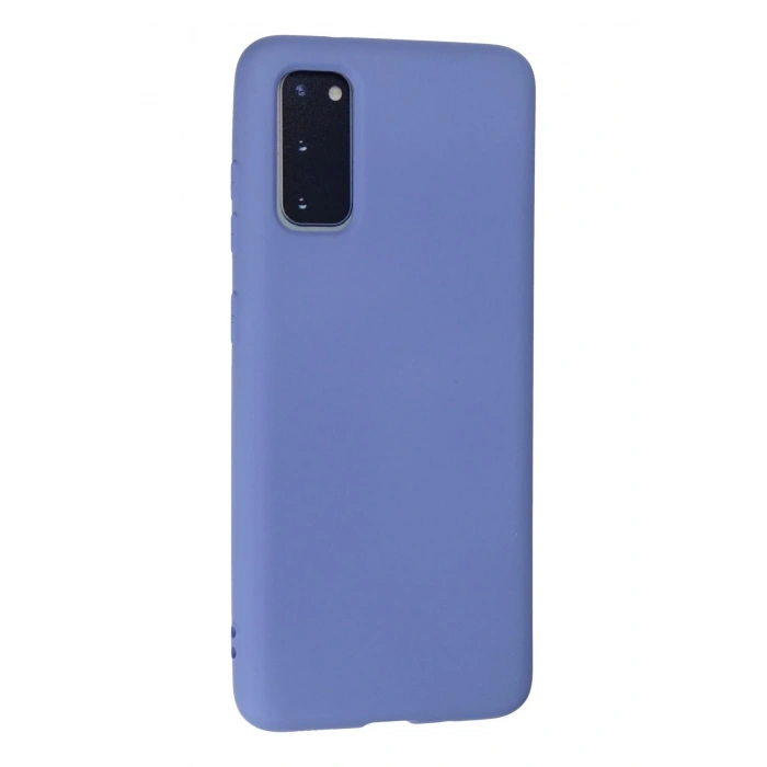 Mey İthalat®  Samsung Galaxy S20 Kılıf Nano içi Kadife Silikon - Lila