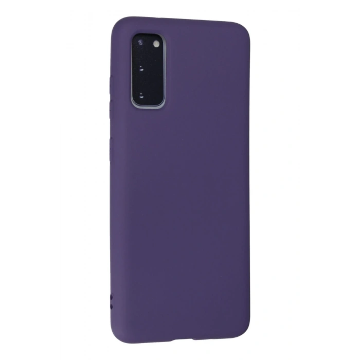 Mey İthalat®  Samsung Galaxy S20 Kılıf Nano içi Kadife Silikon - Mor