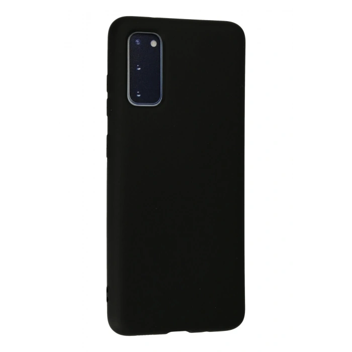Mey İthalat®  Samsung Galaxy S20 Kılıf Nano içi Kadife Silikon - Siyah