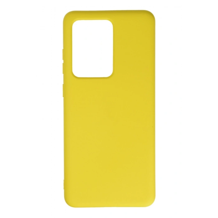 Mey İthalat®  Samsung Galaxy S20 Ultra Kılıf Nano içi Kadife Silikon - Sarı