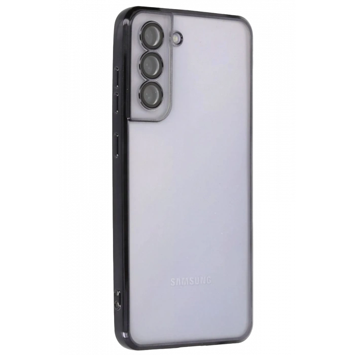 Mey İthalat®  Samsung Galaxy S21 FE Kılıf  Lensli Silikon - Siyah