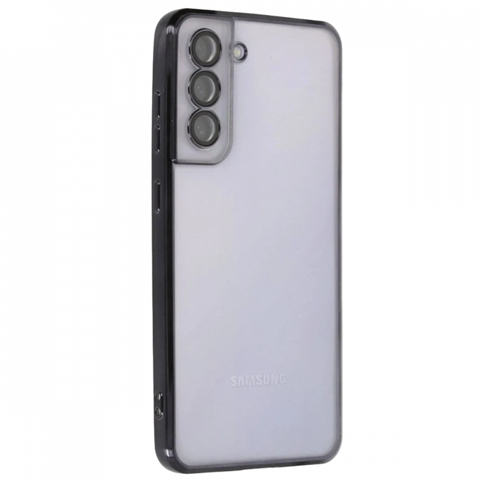 Mey İthalat®  Samsung Galaxy S21 FE Kılıf  Lensli Silikon - Siyah