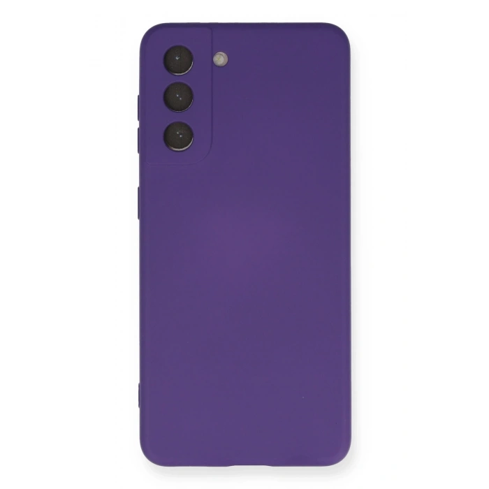 Mey İthalat®  Samsung Galaxy S21 Kılıf Nano içi Kadife Silikon - Mor