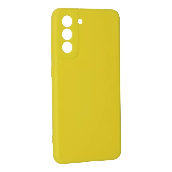 Mey İthalat®  Samsung Galaxy S21 Kılıf Nano içi Kadife Silikon - Sarı