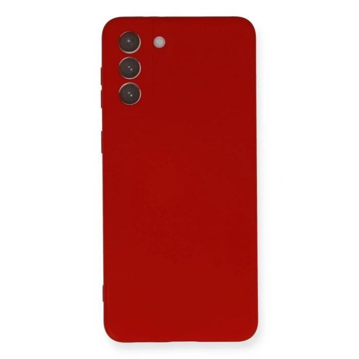 Mey İthalat®  Samsung Galaxy S21 Plus Kılıf Nano içi Kadife Silikon - Kırmızı