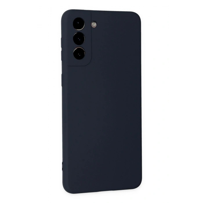 Mey İthalat®  Samsung Galaxy S21 Plus Kılıf Nano içi Kadife Silikon - Lacivert