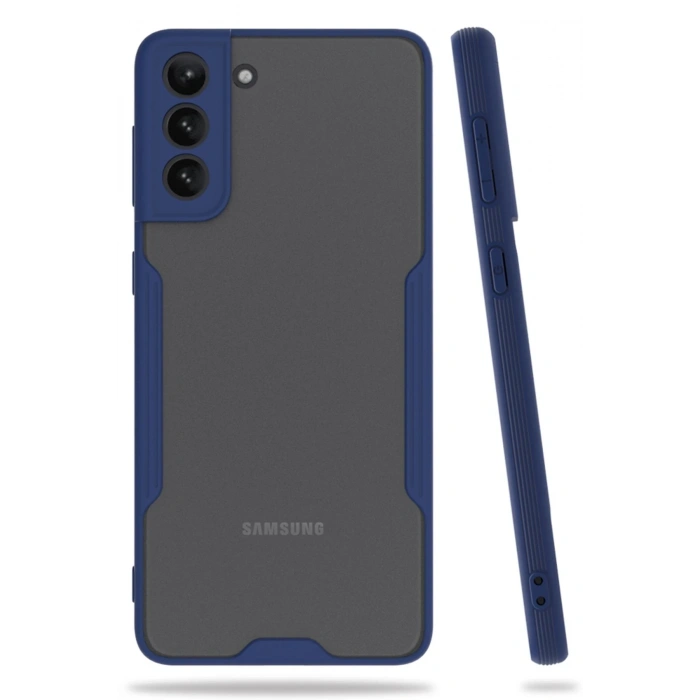 Mey İthalat®  Samsung Galaxy S21 Plus Kılıf Platin Silikon - Lacivert