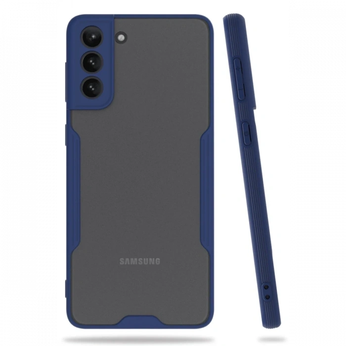 Mey İthalat®  Samsung Galaxy S21 Plus Kılıf Platin Silikon - Lacivert