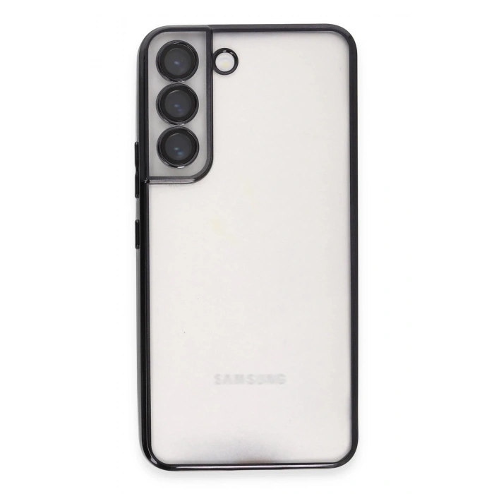 Mey İthalat®  Samsung Galaxy S22 Kılıf  Lensli Silikon - Siyah