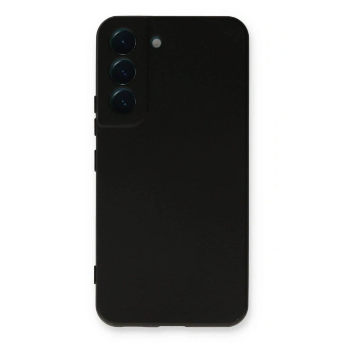 Mey İthalat®  Samsung Galaxy S22 Plus Kılıf Nano içi Kadife Silikon - Siyah