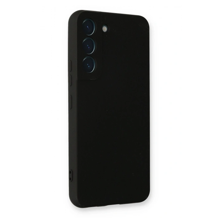 Mey İthalat®  Samsung Galaxy S22 Plus Kılıf Nano içi Kadife Silikon - Siyah