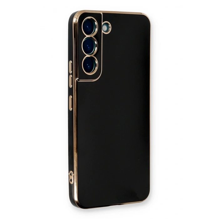 Mey İthalat®  Samsung Galaxy S22 Plus Kılıf Volet Silikon - Siyah