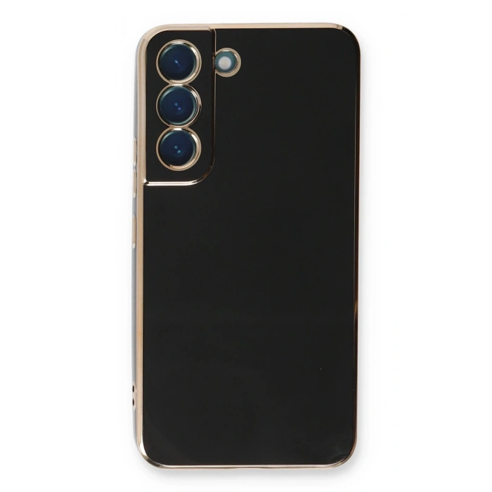 Mey İthalat®  Samsung Galaxy S22 Plus Kılıf Volet Silikon - Siyah