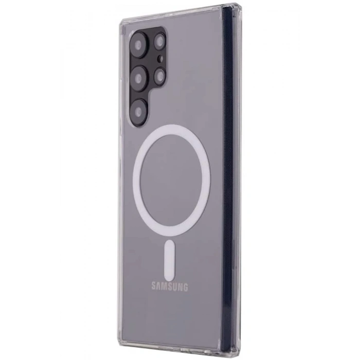 Mey İthalat®  Samsung Galaxy S22 Ultra Kılıf Magneticsafe Şeffaf Silikon - Şeffaf