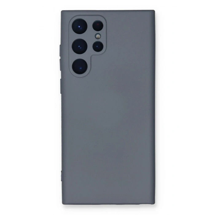 Mey İthalat®  Samsung Galaxy S22 Ultra Kılıf Nano içi Kadife Silikon - Gri