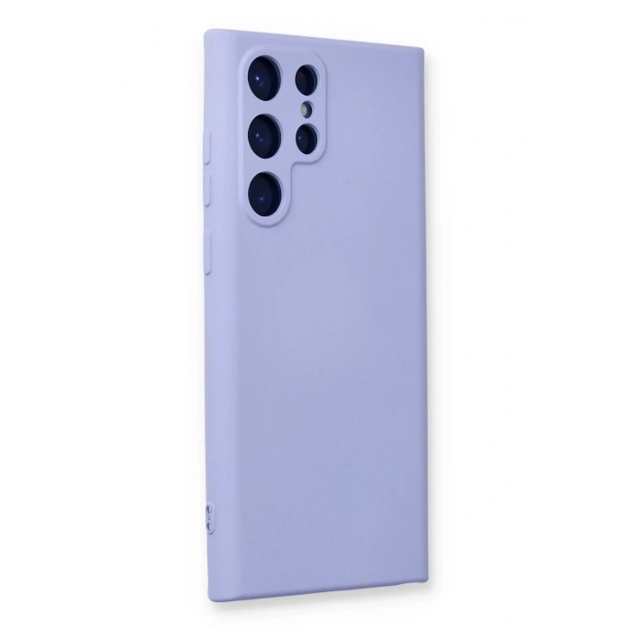 Mey İthalat®  Samsung Galaxy S22 Ultra Kılıf Nano içi Kadife Silikon - Lila