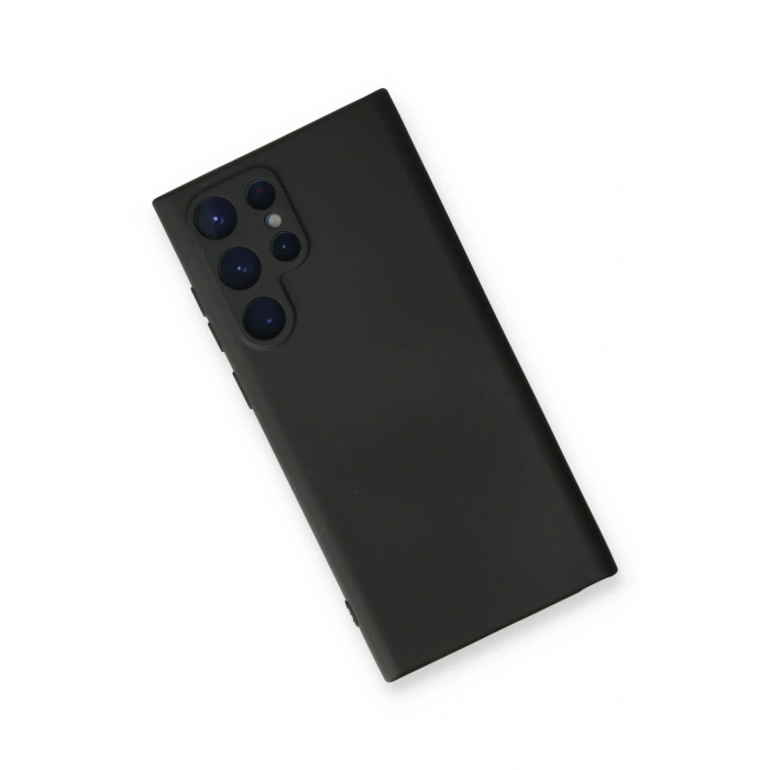 Mey İthalat®  Samsung Galaxy S22 Ultra Kılıf Nano içi Kadife Silikon - Siyah