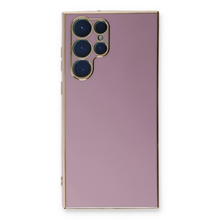 Mey İthalat®  Samsung Galaxy S22 Ultra Kılıf Volet Silikon - Mor
