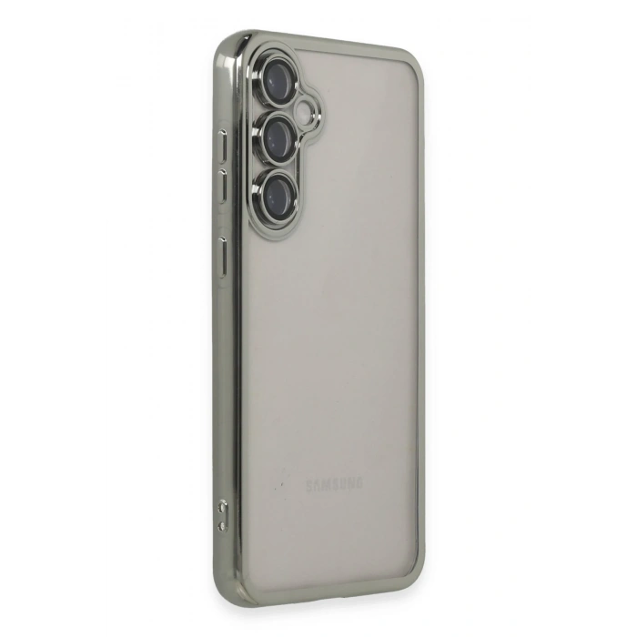 Mey İthalat®  Samsung Galaxy S23 FE Kılıf  Lensli Silikon - Gümüş