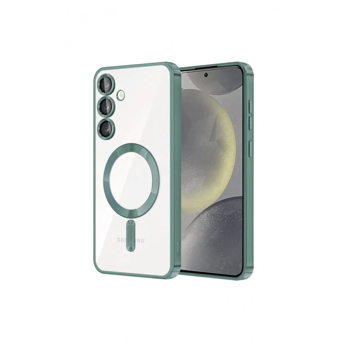 Mey İthalat®  Samsung Galaxy S23 Kılıf Kross Magneticsafe Kapak - Koyu Yeşil
