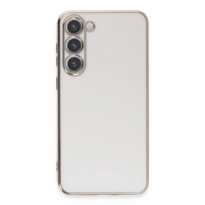 Mey İthalat®  Samsung Galaxy S23 Kılıf Volet Silikon - Beyaz