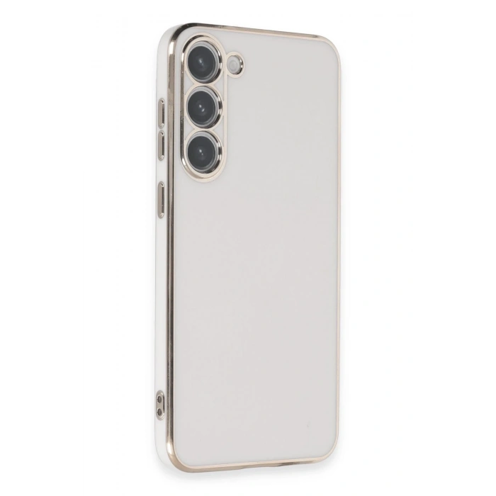 Mey İthalat®  Samsung Galaxy S23 Kılıf Volet Silikon - Beyaz