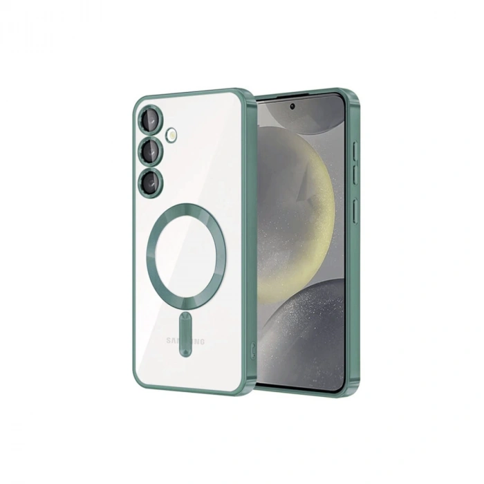 Mey İthalat®  Samsung Galaxy S23 Plus Kılıf Kross Magneticsafe Kapak - Koyu Yeşil