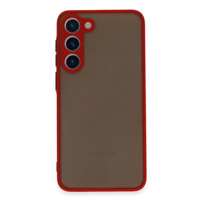 Mey İthalat®  Samsung Galaxy S23 Plus Kılıf Montreal Silikon Kapak - Kırmızı