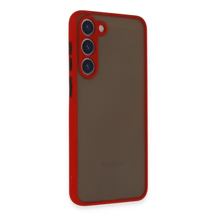 Mey İthalat®  Samsung Galaxy S23 Plus Kılıf Montreal Silikon Kapak - Kırmızı