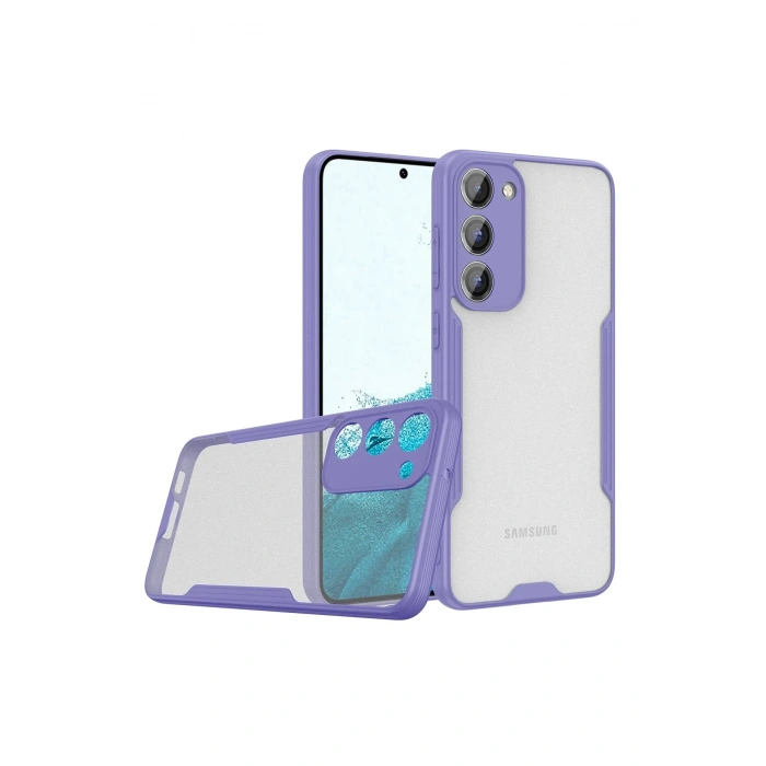 Mey İthalat®  Samsung Galaxy S23 Plus Kılıf Platin Silikon - Lila