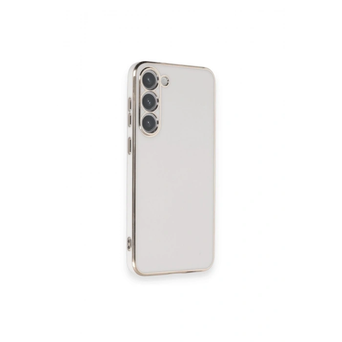 Mey İthalat®  Samsung Galaxy S23 Plus Kılıf Volet Silikon - Beyaz