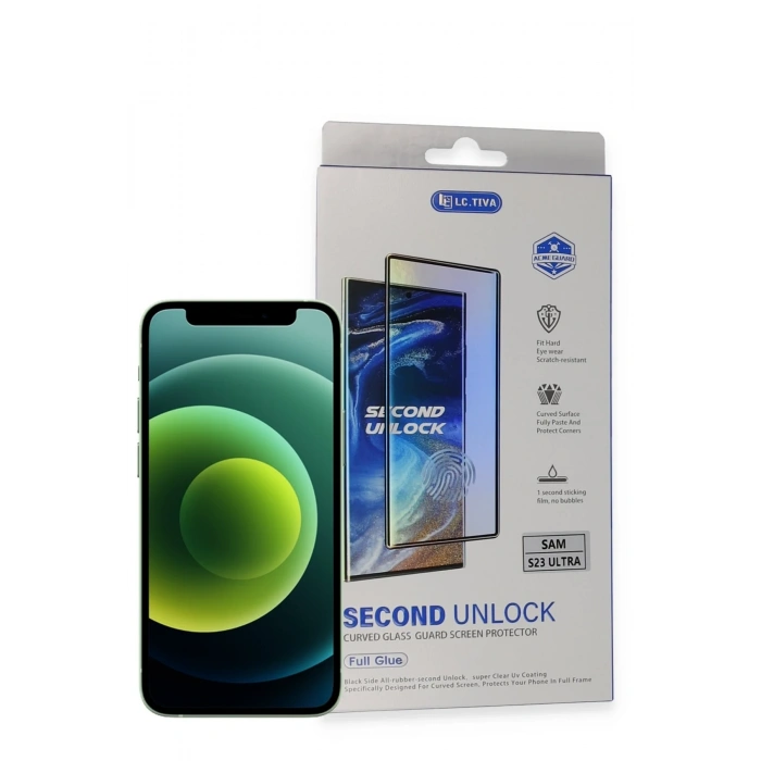 Mey İthalat®  Samsung Galaxy S23 Ultra Durable Full Glue Curved Cam