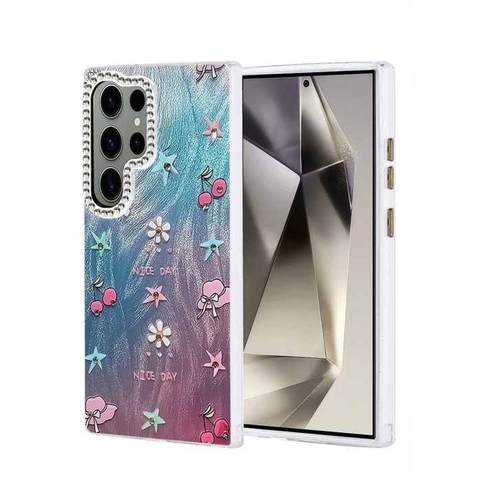 Mey İthalat®  Samsung Galaxy S23 Ultra Kılıf Blade Aynalı Desenli Kapak - Desen 4