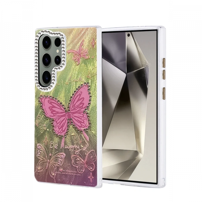 Mey İthalat®  Samsung Galaxy S23 Ultra Kılıf Blade Aynalı Desenli Kapak - Desen 5