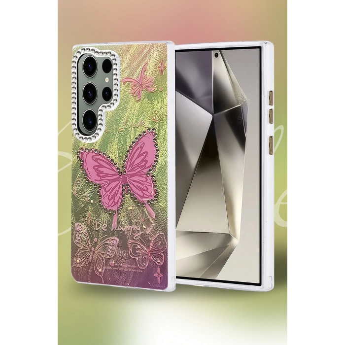 Mey İthalat®  Samsung Galaxy S23 Ultra Kılıf Blade Aynalı Desenli Kapak - Desen 7