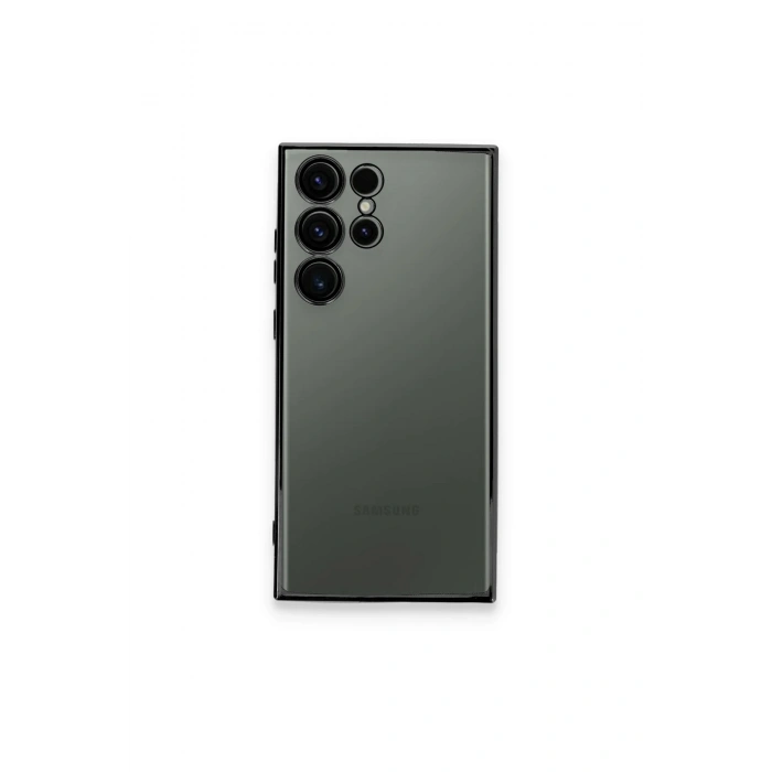 Mey İthalat®  Samsung Galaxy S23 Ultra Kılıf  Lensli Silikon - Siyah