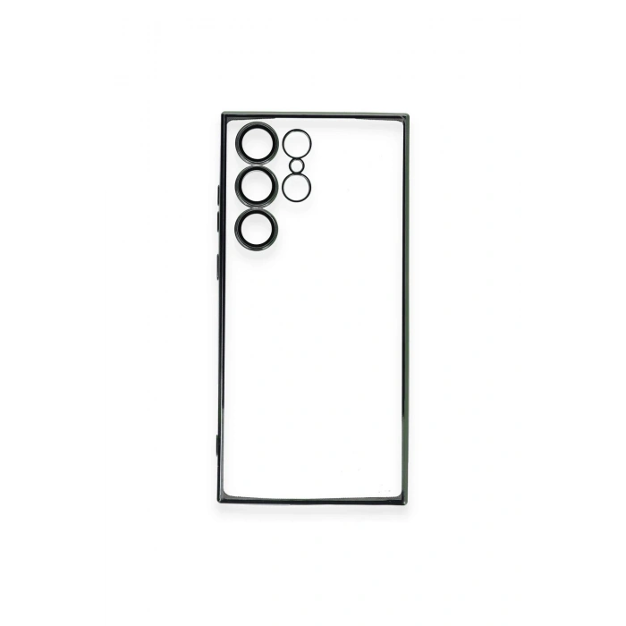 Mey İthalat®  Samsung Galaxy S23 Ultra Kılıf  Lensli Silikon - Yeşil