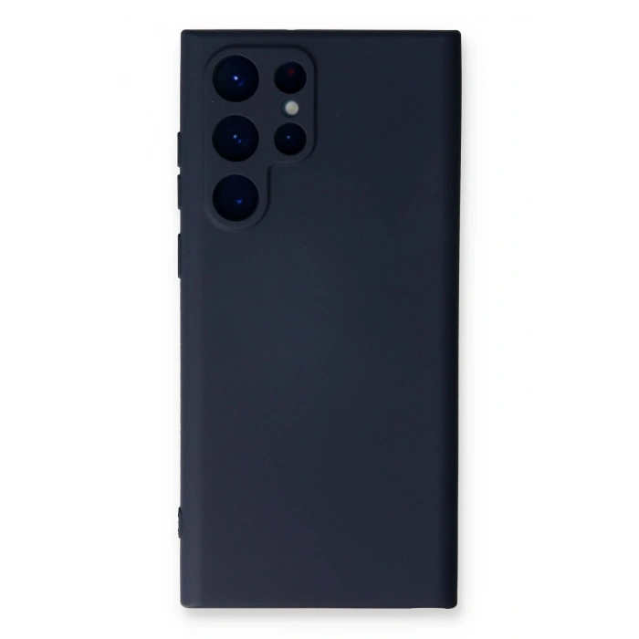 Mey İthalat®  Samsung Galaxy S23 Ultra Kılıf Nano içi Kadife Silikon - Lacivert