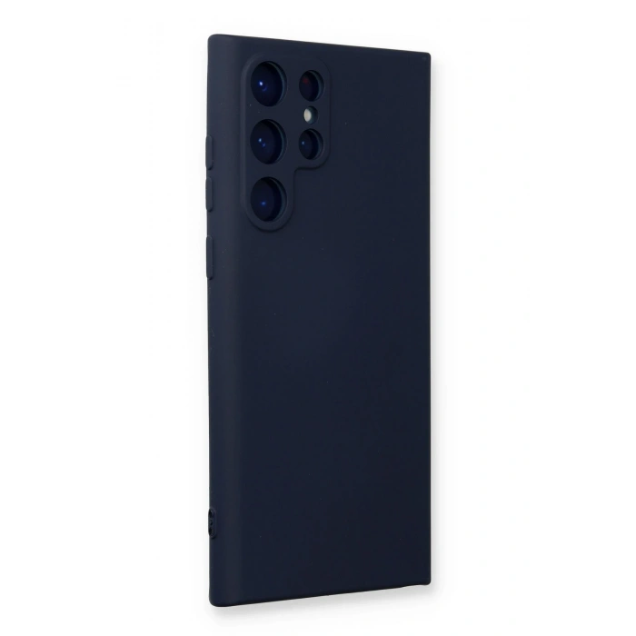 Mey İthalat®  Samsung Galaxy S23 Ultra Kılıf Nano içi Kadife Silikon - Lacivert