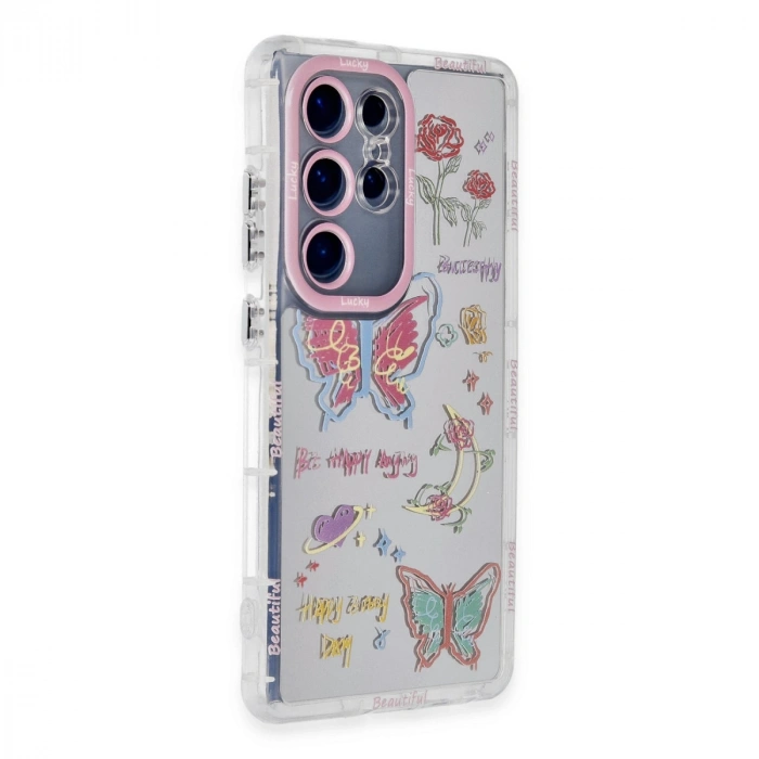 Mey İthalat®  Samsung Galaxy S23 Ultra Kılıf Reflexion Desenli Kapak - Desen 8
