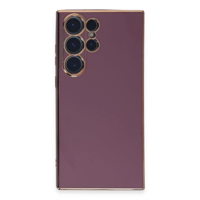 Mey İthalat®  Samsung Galaxy S23 Ultra Kılıf Volet Silikon - Mor
