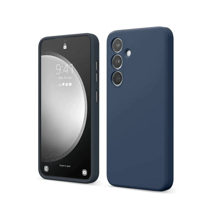Mey İthalat®  Samsung Galaxy S24 FE Kılıf First Silikon - Lacivert