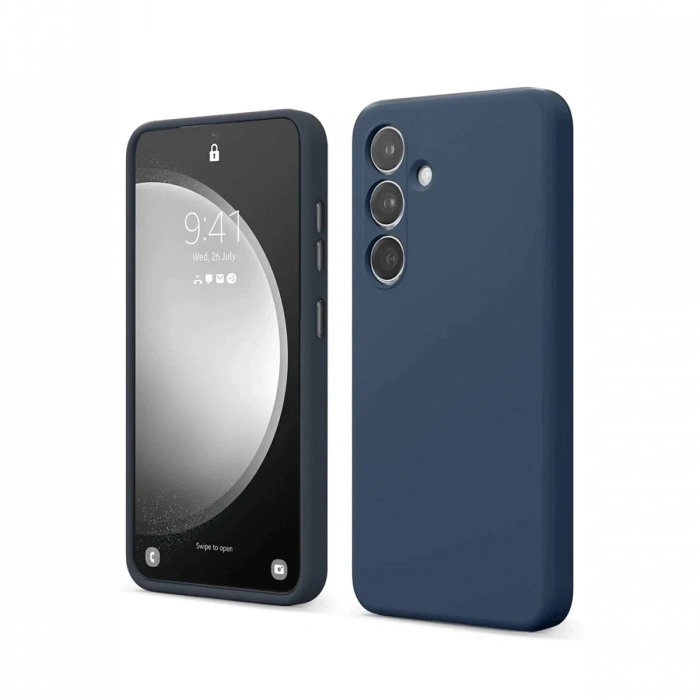 Mey İthalat®  Samsung Galaxy S24 FE Kılıf First Silikon - Lacivert