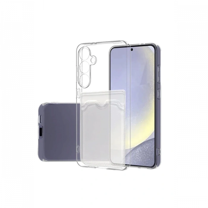 Mey İthalat®  Samsung Galaxy S24 FE Kılıf Kart Şeffaf Silikon - Şeffaf