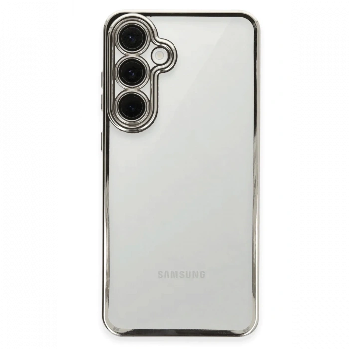 Mey İthalat®  Samsung Galaxy S24 FE Kılıf  Lensli Silikon - Gümüş