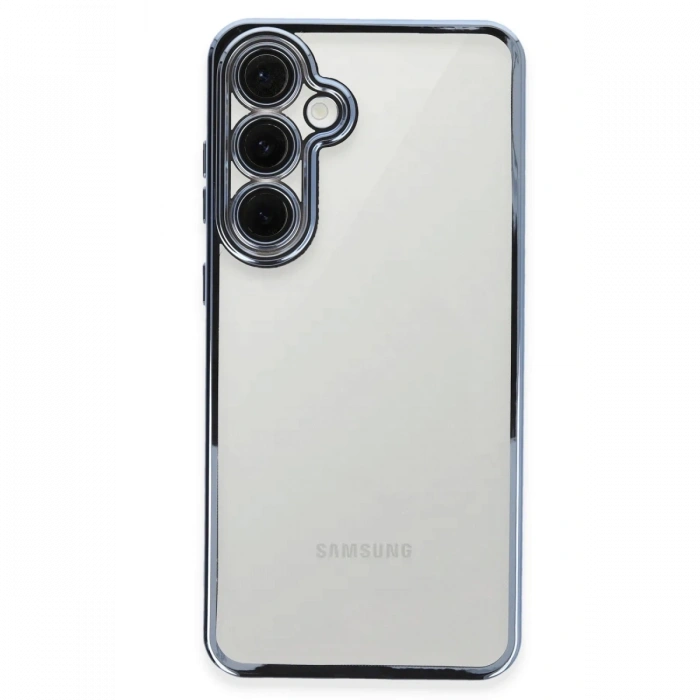 Mey İthalat®  Samsung Galaxy S24 FE Kılıf  Lensli Silikon - Lacivert