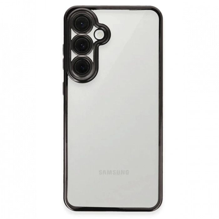 Mey İthalat®  Samsung Galaxy S24 FE Kılıf  Lensli Silikon - Siyah
