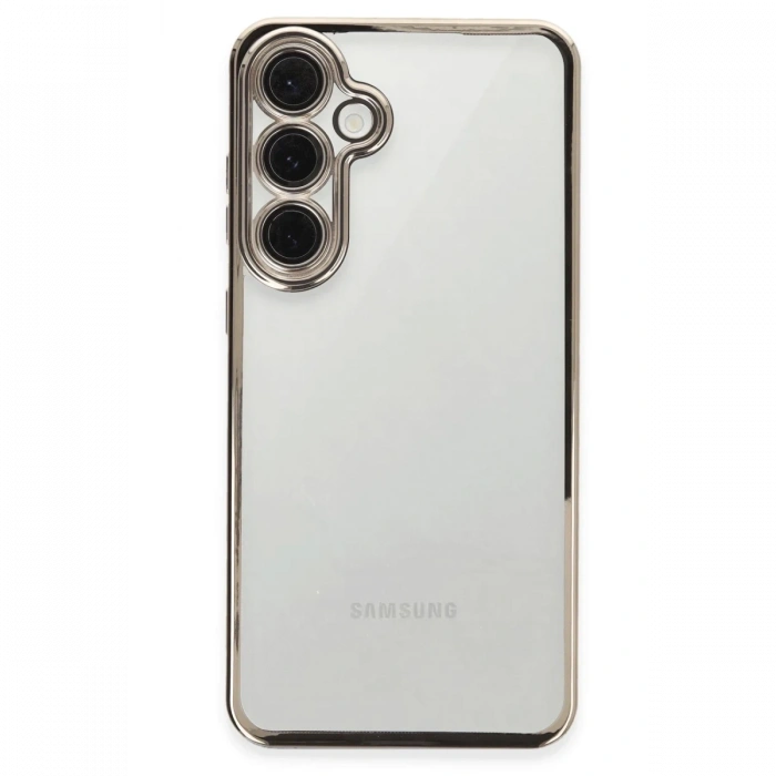 Mey İthalat®  Samsung Galaxy S24 FE Kılıf  Lensli Silikon - Titanyum Gri