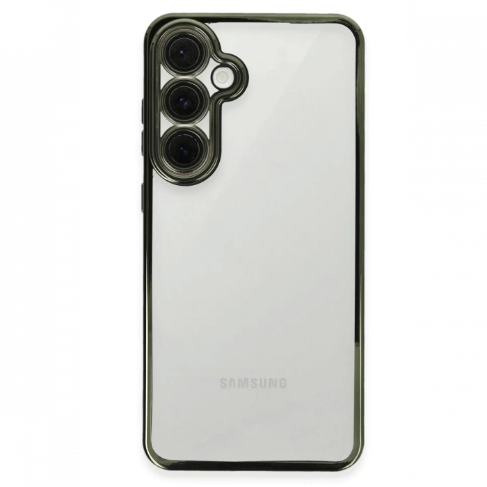Mey İthalat®  Samsung Galaxy S24 FE Kılıf  Lensli Silikon - Yeşil