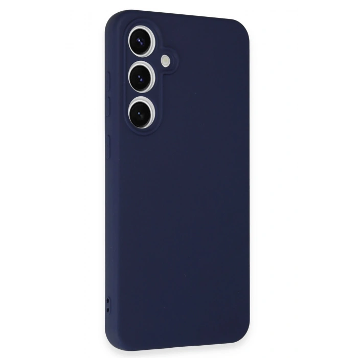 Mey İthalat®  Samsung Galaxy S24 FE Kılıf Nano içi Kadife Silikon - Lacivert